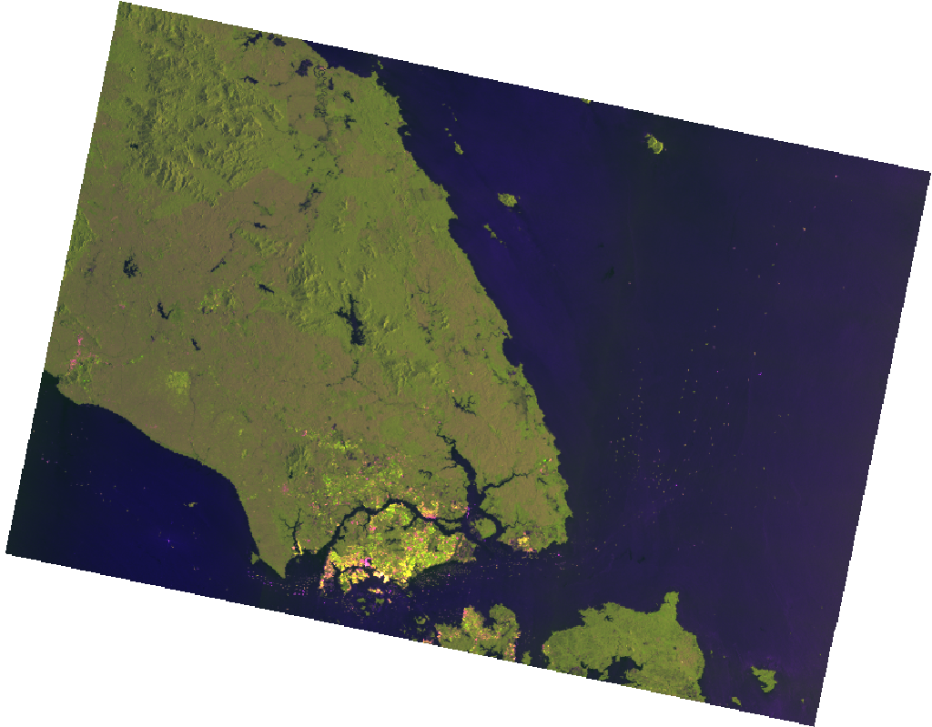 Sentinel-1 GRD image over Johor, Malaysia on 20191215